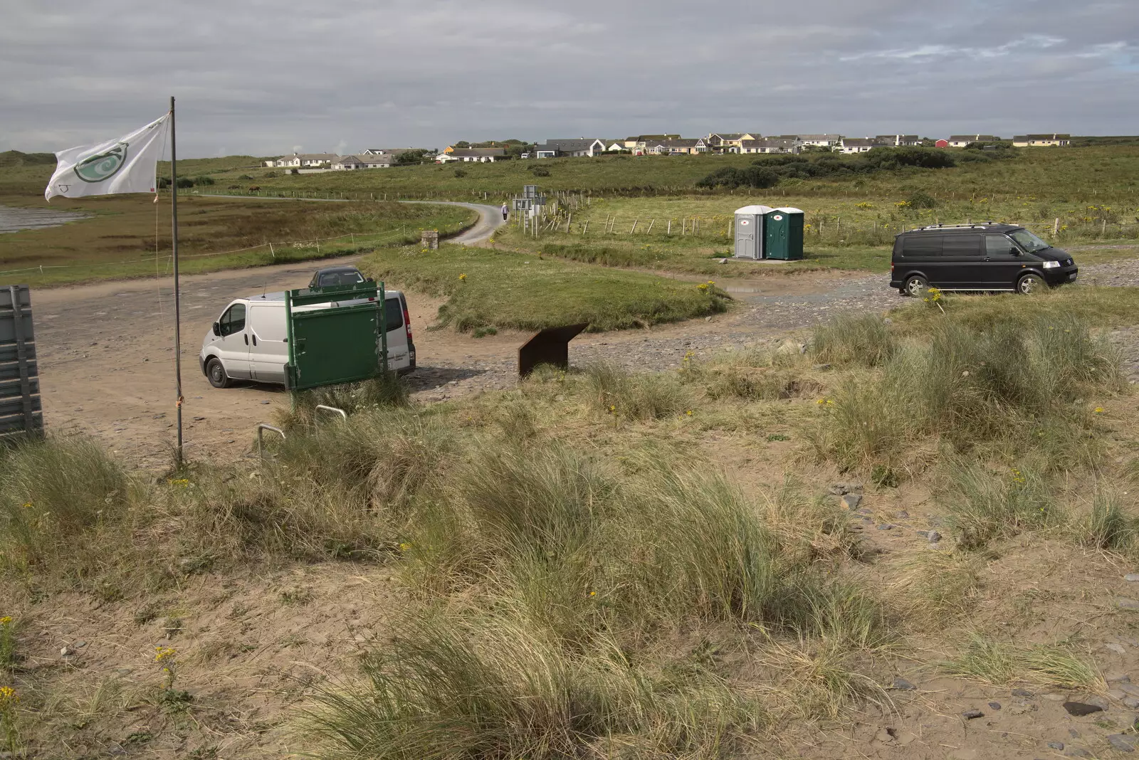 The car park of Streedagh Beach, from Pints of Guinness and Streedagh Beach, Grange and Sligo, Ireland - 9th August 2021