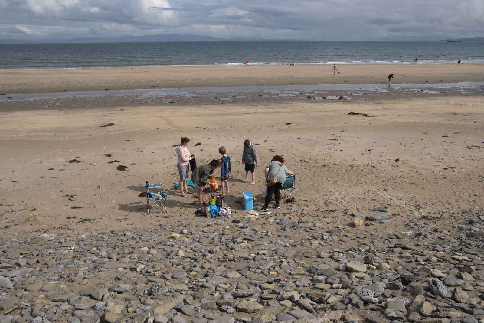 Pints of Guinness and Streedagh Beach, Grange and Sligo, Ireland - 9th August 2021: Our beach encampment