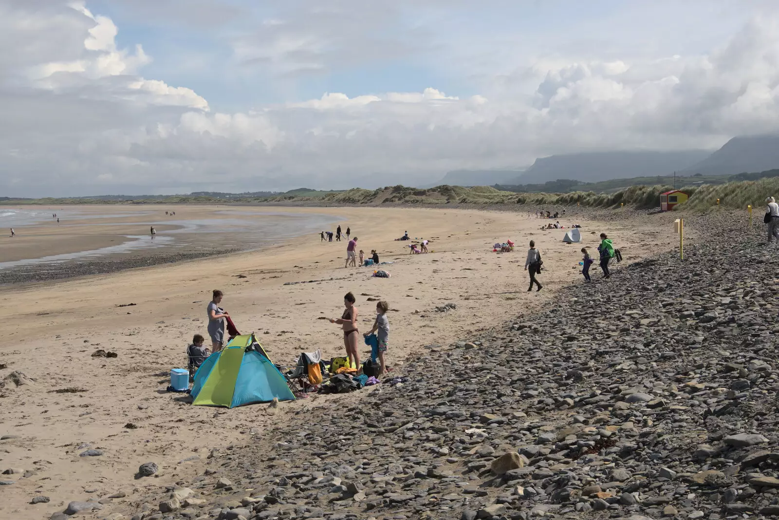 The beach has filled up a bit, from Pints of Guinness and Streedagh Beach, Grange and Sligo, Ireland - 9th August 2021