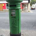 2021 A green-painted Edward VII post box
