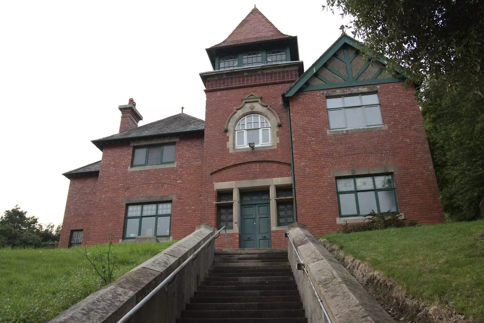 A former Mason's lodge in the arts-and-crafts style, from Pints of Guinness and Streedagh Beach, Grange and Sligo, Ireland - 9th August 2021