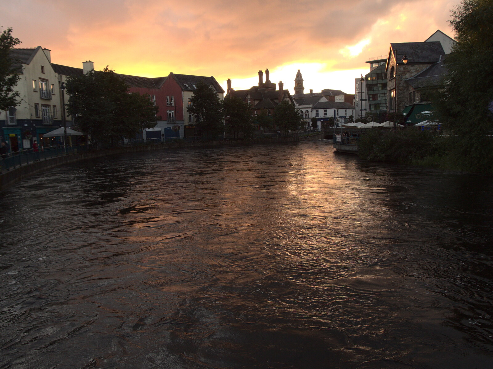 A Trip to Manorhamilton, County Leitrim, Ireland - 11th August 2021: Sunset over the Garavogue River in Sligo