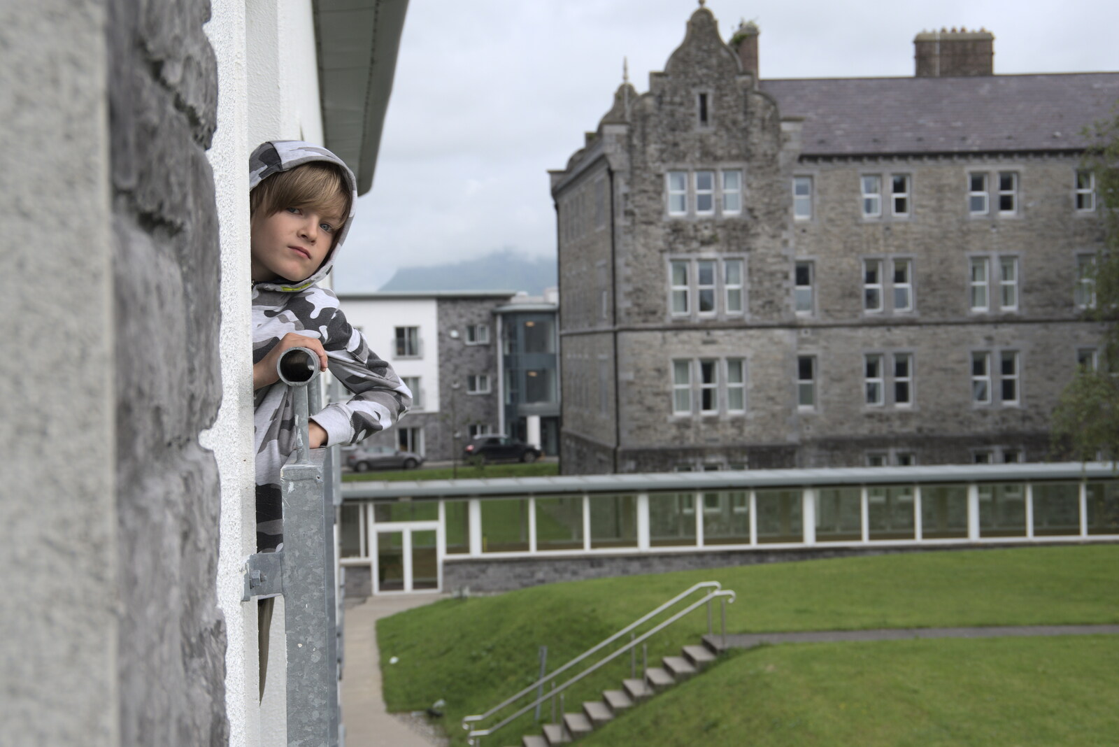 A Trip to Manorhamilton, County Leitrim, Ireland - 11th August 2021: Harry looks out of the lounge window