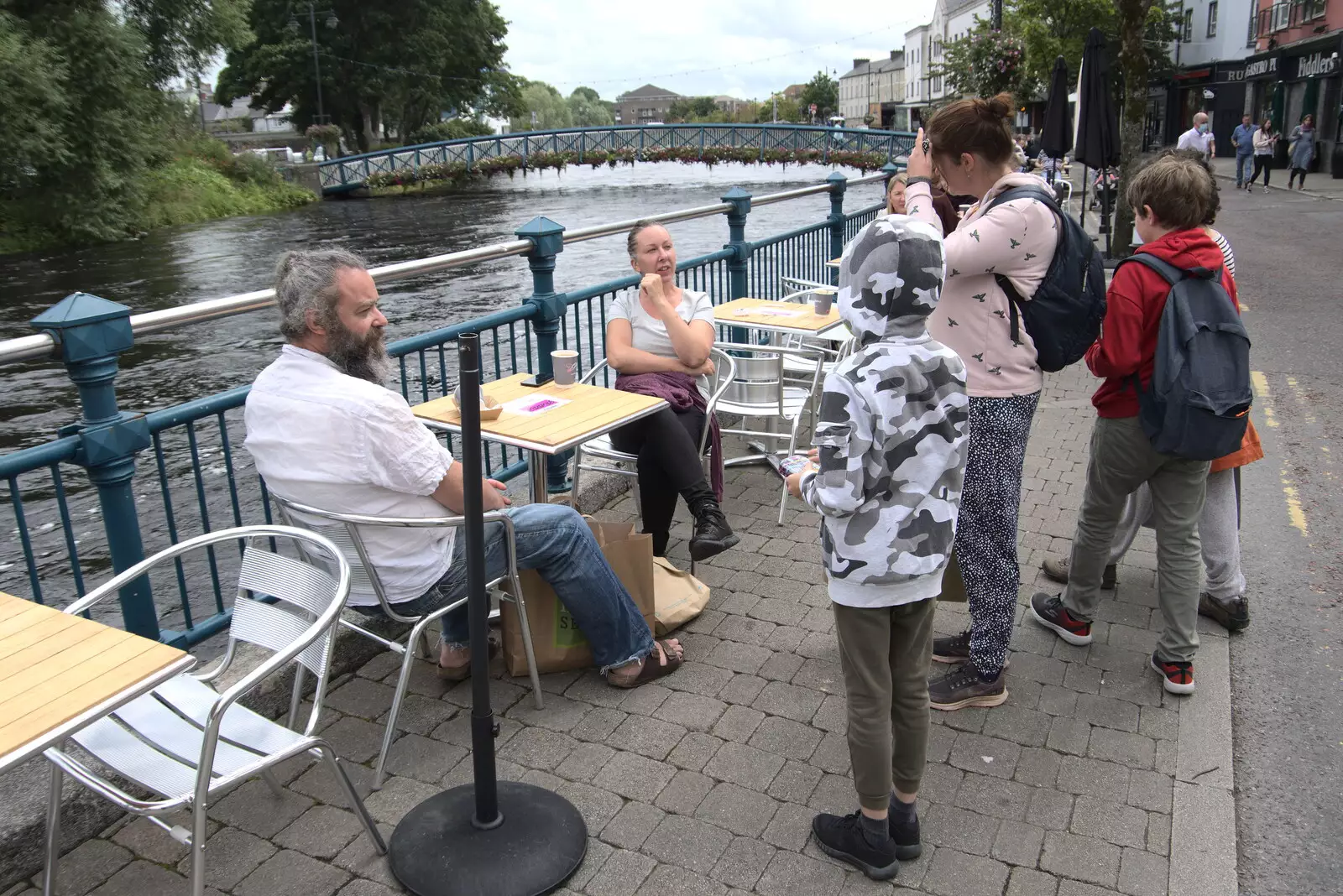 We bump into Noddy and Jilly by the river, from A Trip to Manorhamilton, County Leitrim, Ireland - 11th August 2021