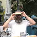 Noddy models a sun visor, A Trip to Manorhamilton, County Leitrim, Ireland - 11th August 2021