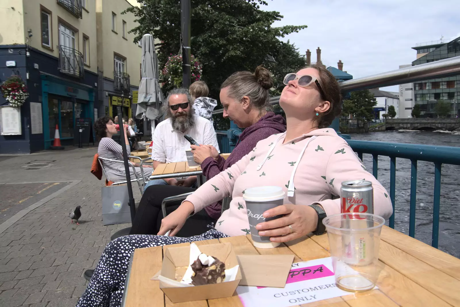 Isobel soaks up a bit of sun, from A Trip to Manorhamilton, County Leitrim, Ireland - 11th August 2021