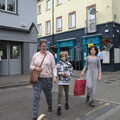Isobel, Harry and Fern return from a spree, A Trip to Manorhamilton, County Leitrim, Ireland - 11th August 2021