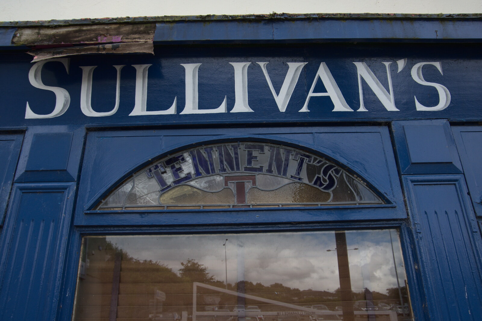 A Trip to Manorhamilton, County Leitrim, Ireland - 11th August 2021: Sullivan's, and some pub stained glass
