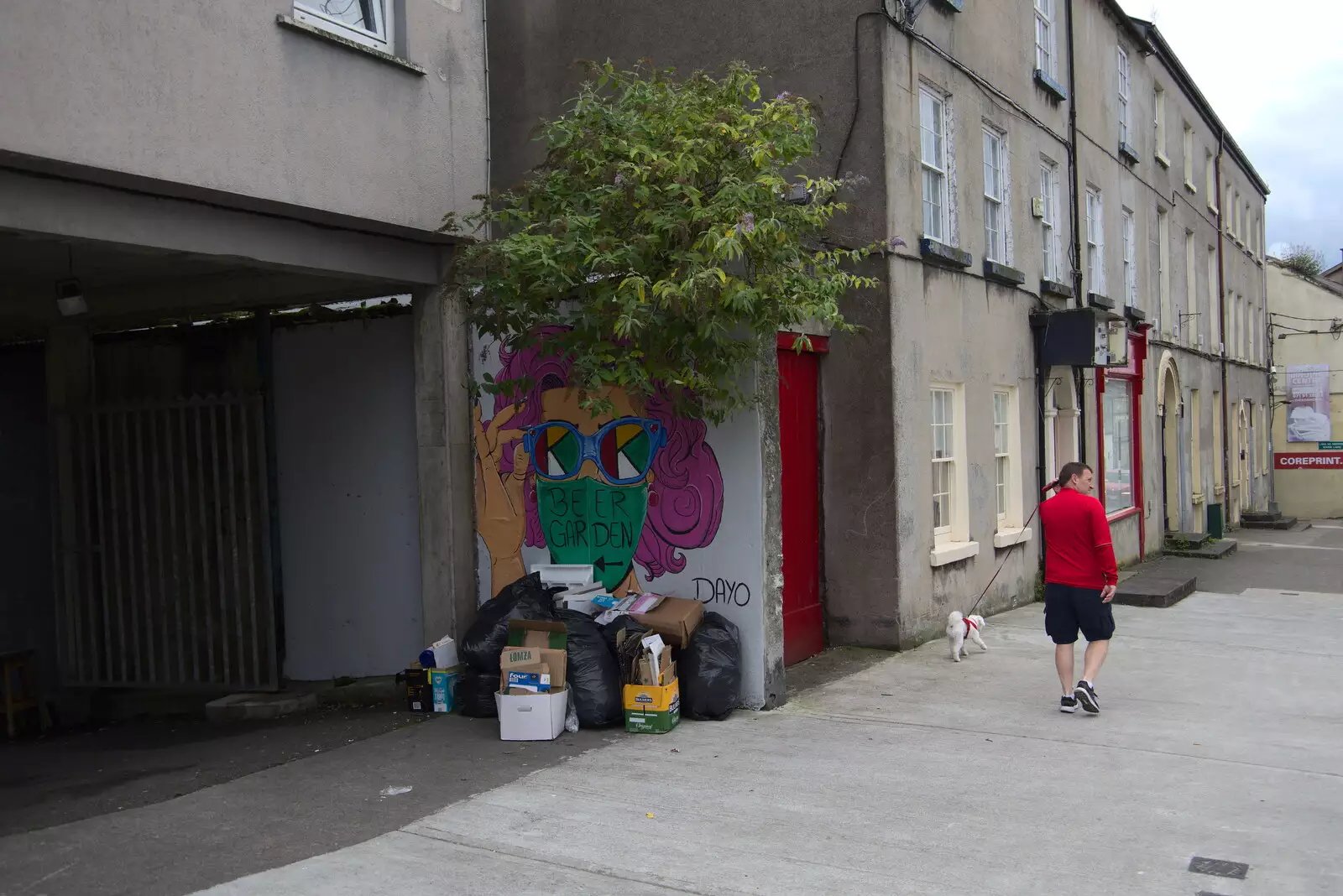 Rubbish and beer-garden graffiti, from A Trip to Manorhamilton, County Leitrim, Ireland - 11th August 2021