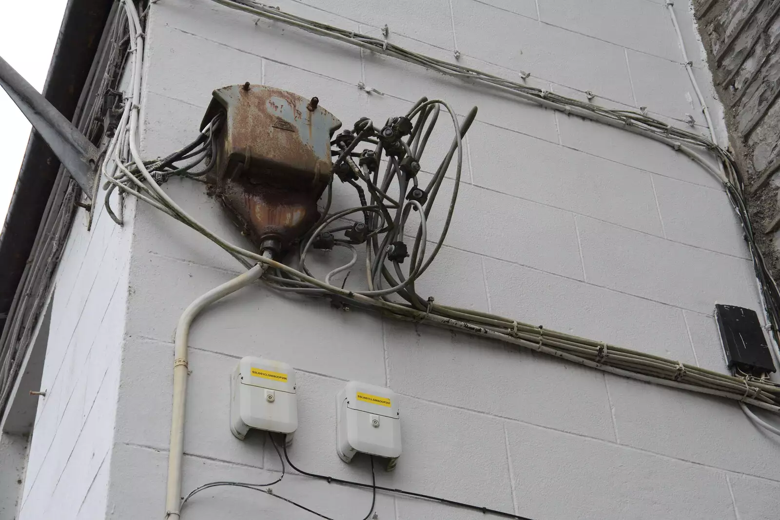 Interesting electrical work, from A Trip to Manorhamilton, County Leitrim, Ireland - 11th August 2021