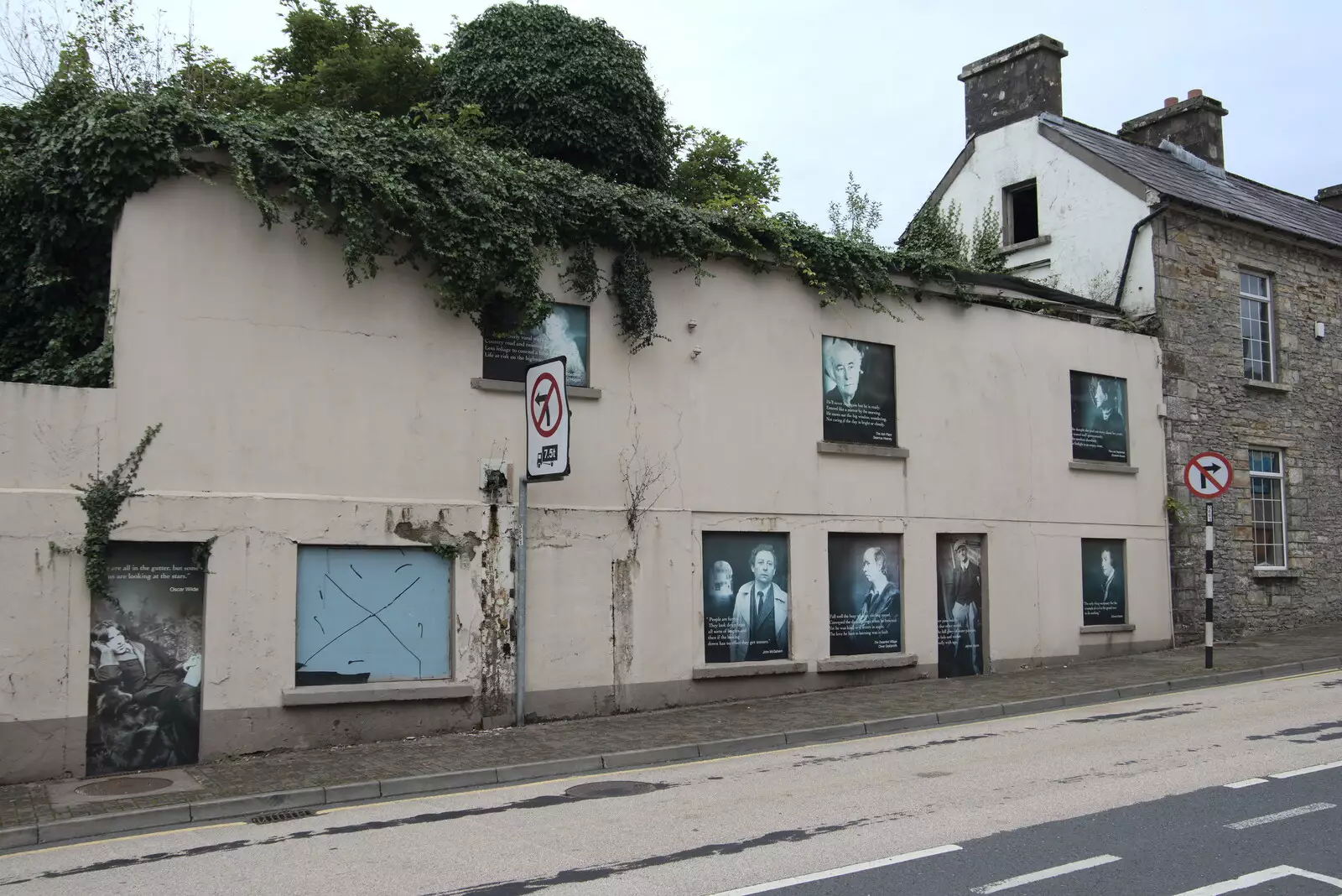 Another roof-less derelict building, from A Trip to Manorhamilton, County Leitrim, Ireland - 11th August 2021