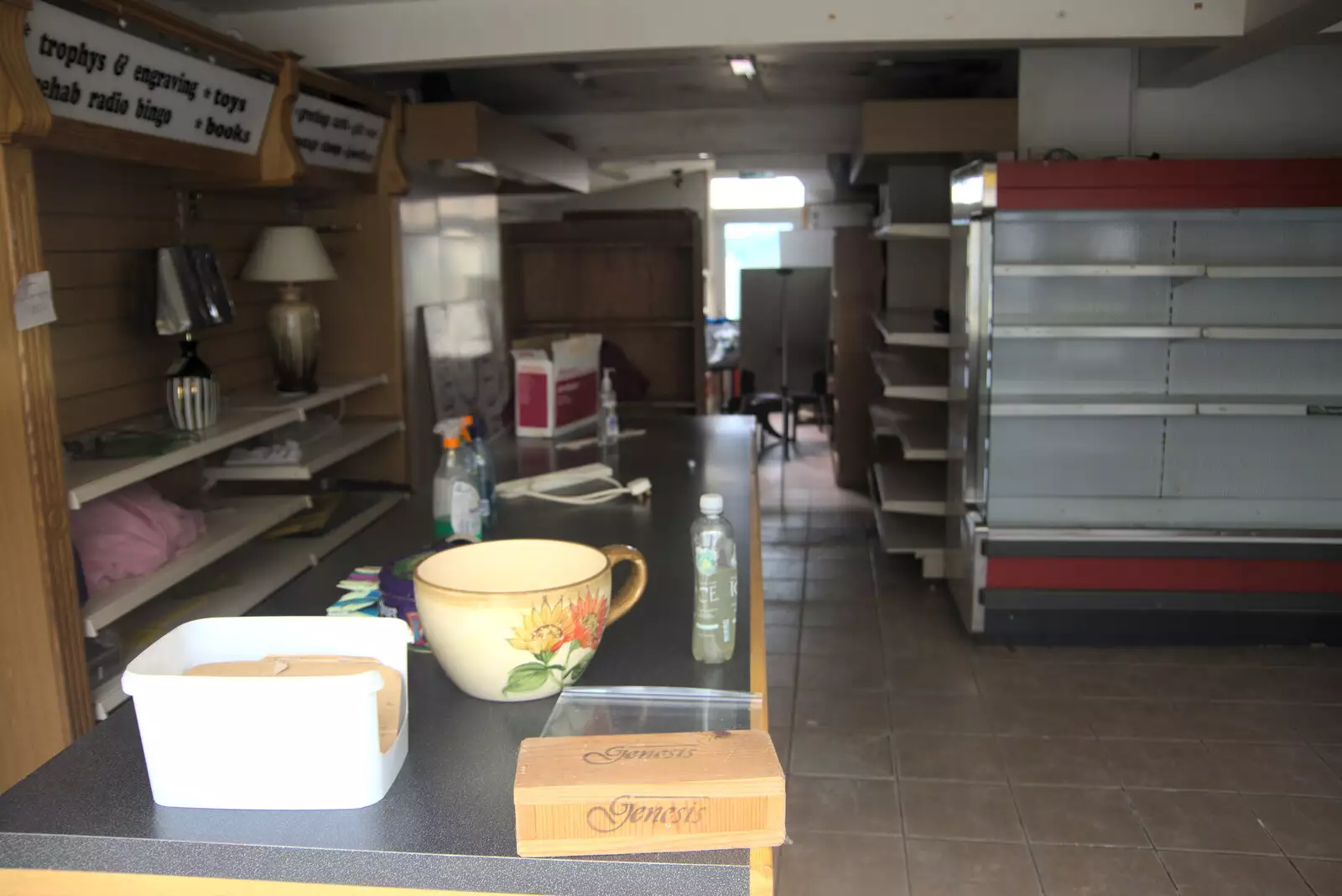 A closed-down shop is left as it was, from A Trip to Manorhamilton, County Leitrim, Ireland - 11th August 2021