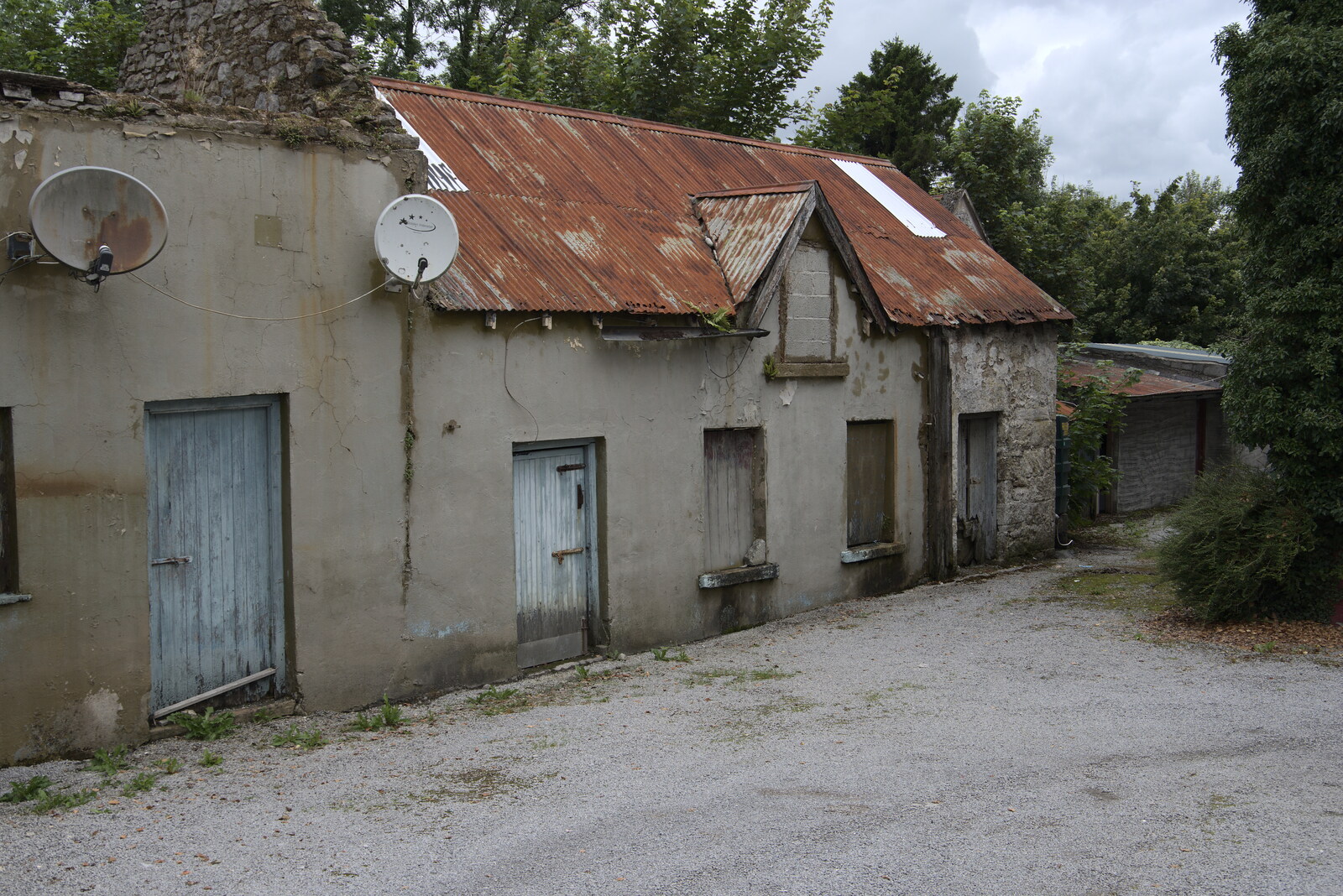 A Trip to Manorhamilton, County Leitrim, Ireland - 11th August 2021: Derelict house on New Line
