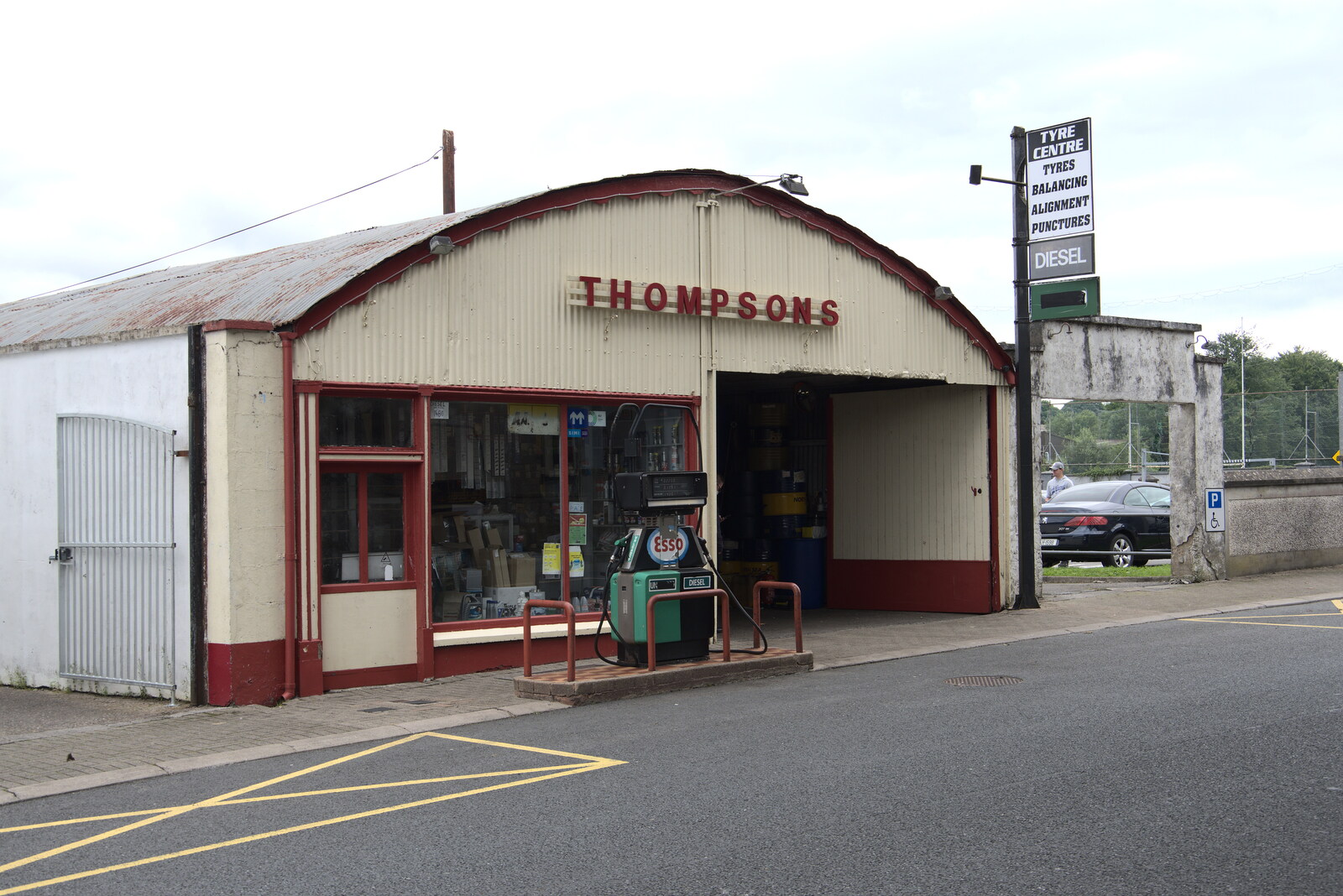 A Trip to Manorhamilton, County Leitrim, Ireland - 11th August 2021: Thompson's garage is still going