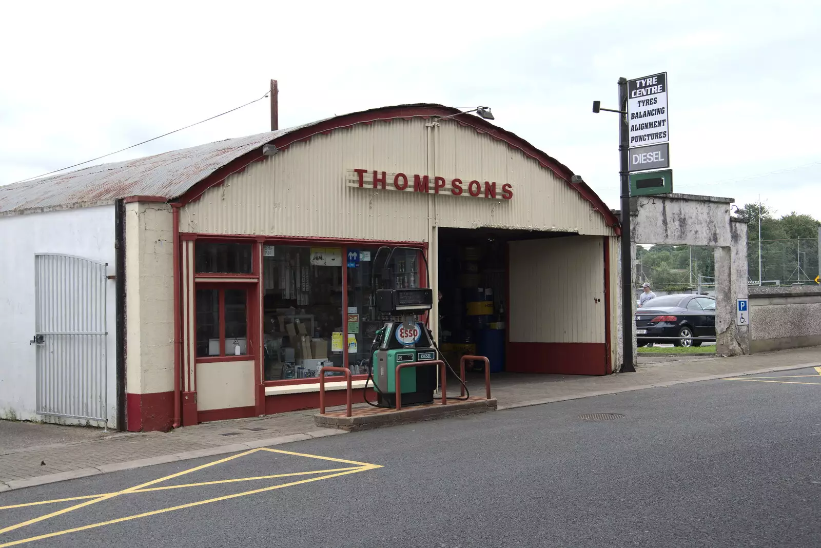 Thompson's garage is still going, from A Trip to Manorhamilton, County Leitrim, Ireland - 11th August 2021