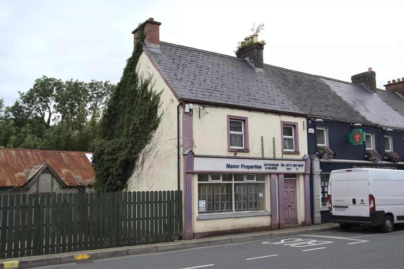 Manor Properties is being reclaimed by plants, from A Trip to Manorhamilton, County Leitrim, Ireland - 11th August 2021