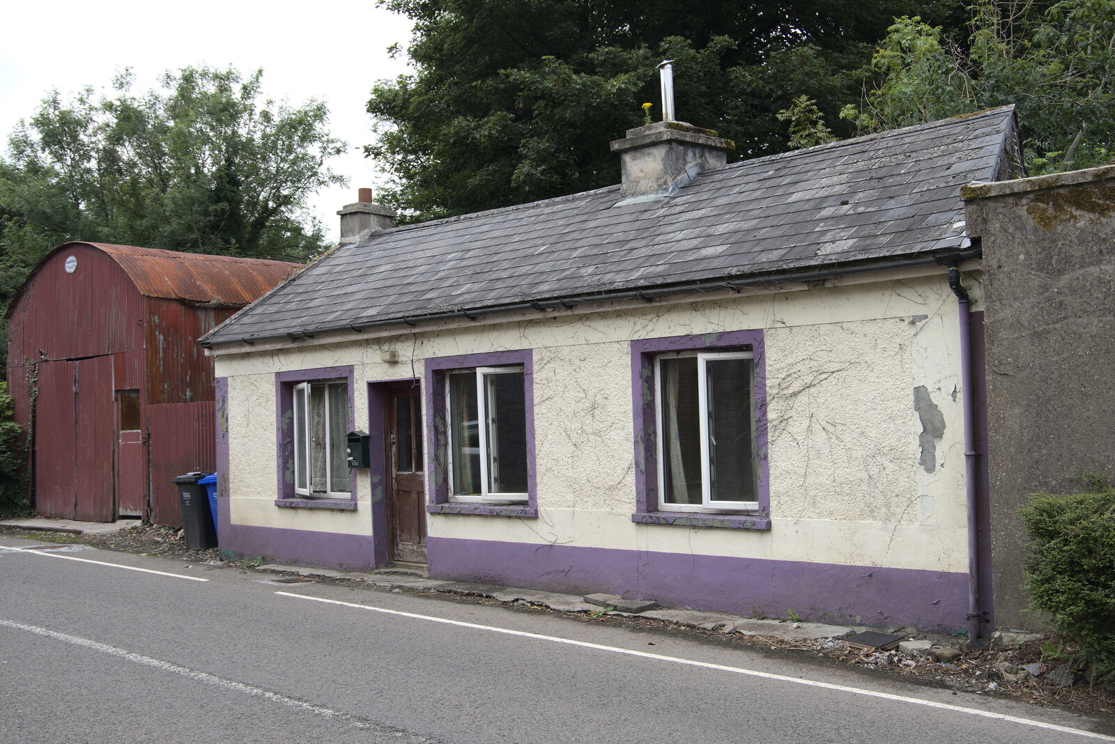 A Trip to Manorhamilton, County Leitrim, Ireland - 11th August 2021: A derelict cottage on Creamery Road