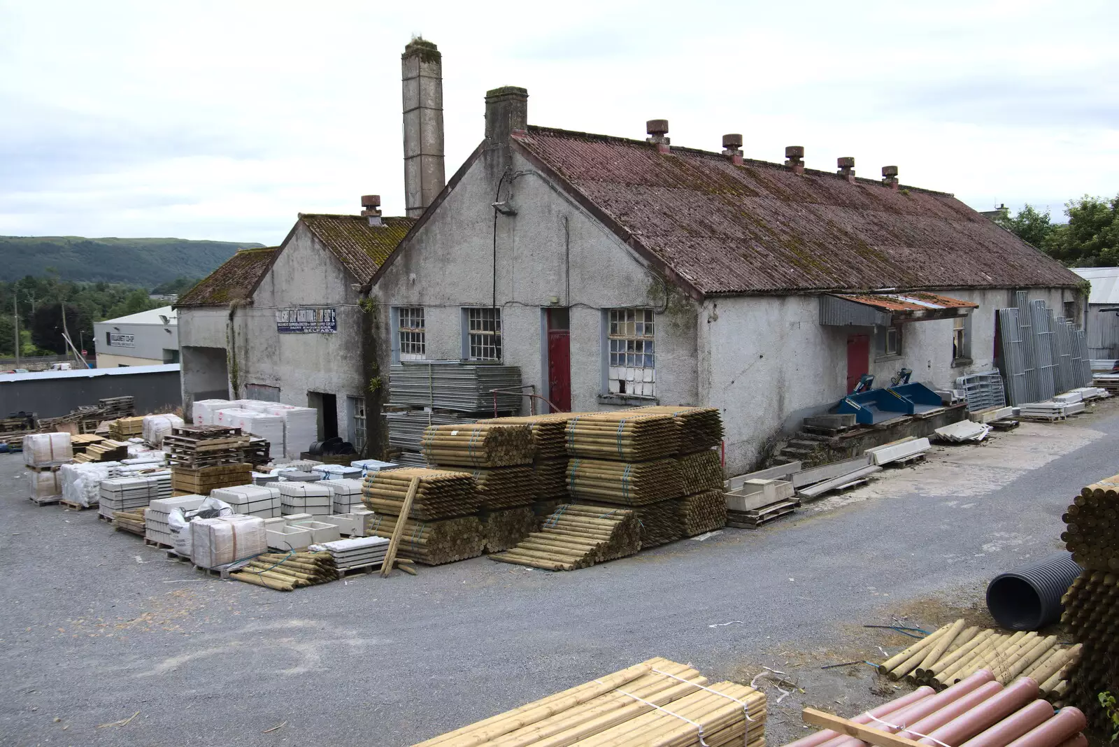 A mix of derliction and new building materials, from A Trip to Manorhamilton, County Leitrim, Ireland - 11th August 2021