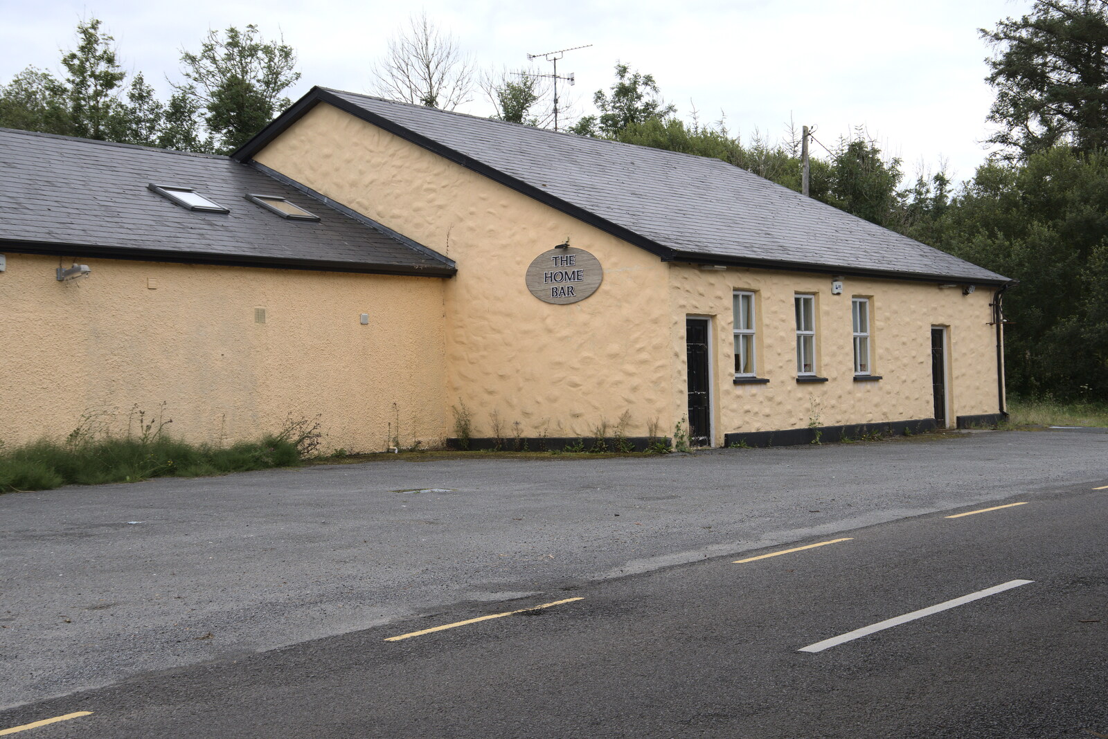 A Trip to Manorhamilton, County Leitrim, Ireland - 11th August 2021: The abandoned Home Bar at Ros Inbhir