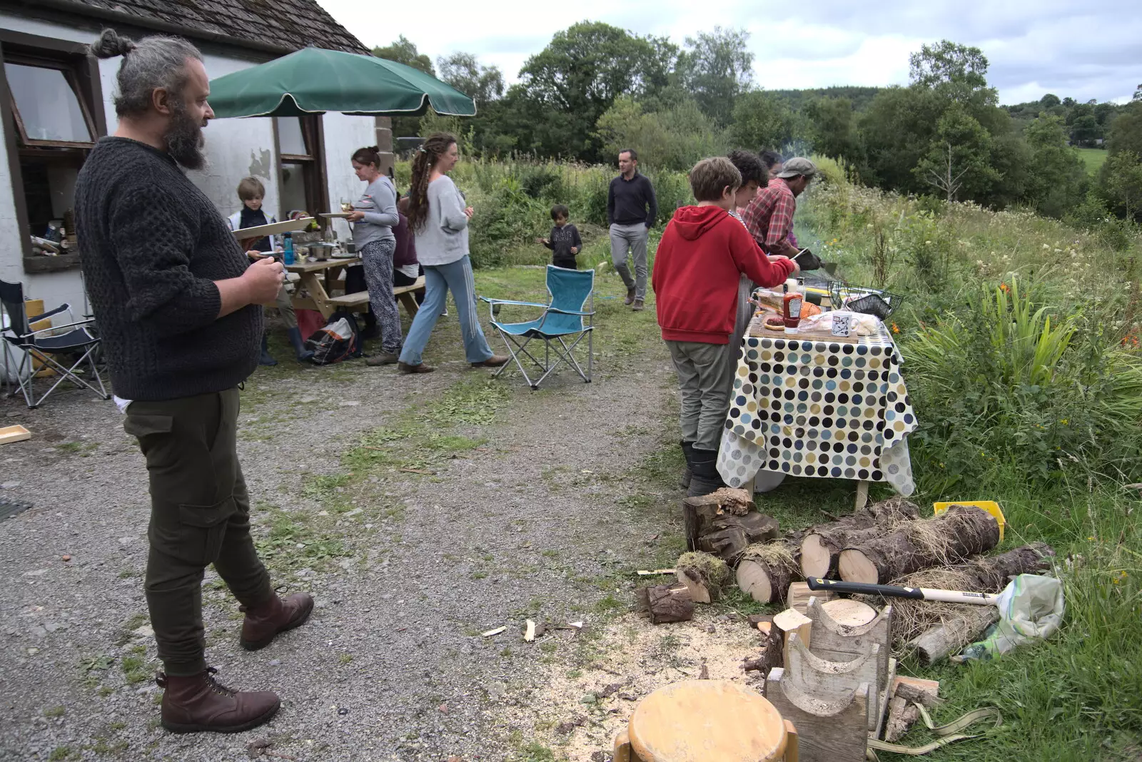 Fred gets some food at Philly and Davida's, from A Trip to Manorhamilton, County Leitrim, Ireland - 11th August 2021