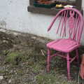 A pink chair has seen better days, A Trip to Manorhamilton, County Leitrim, Ireland - 11th August 2021