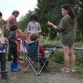 Evelyn waves a marshmallow around, A Trip to Manorhamilton, County Leitrim, Ireland - 11th August 2021