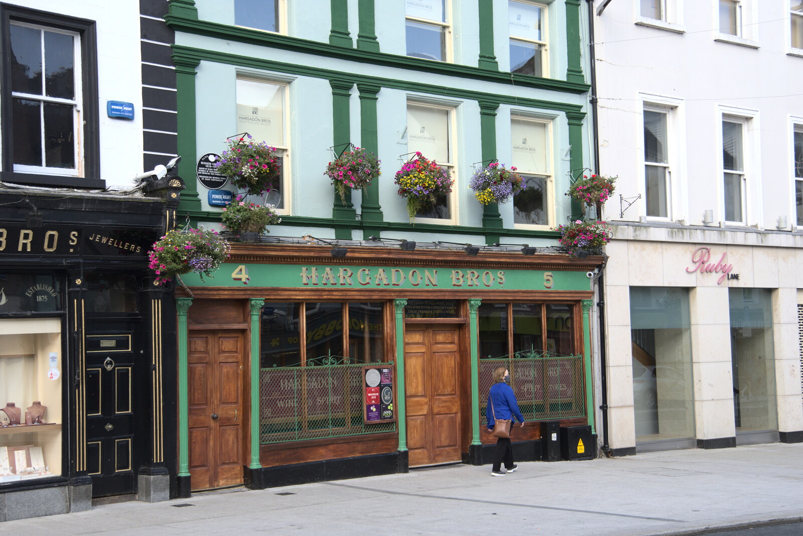 A Trip to Manorhamilton, County Leitrim, Ireland - 11th August 2021: Hargadon Brother's bar on Castle Street