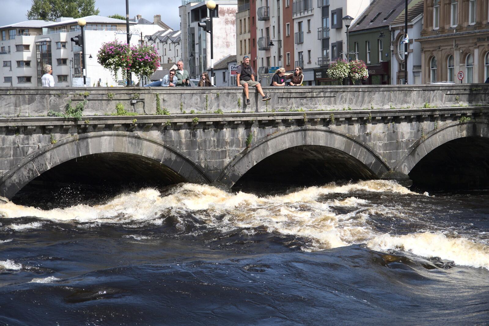 A Trip to Manorhamilton, County Leitrim, Ireland - 11th August 2021: Some dude looks like he's going to jump in