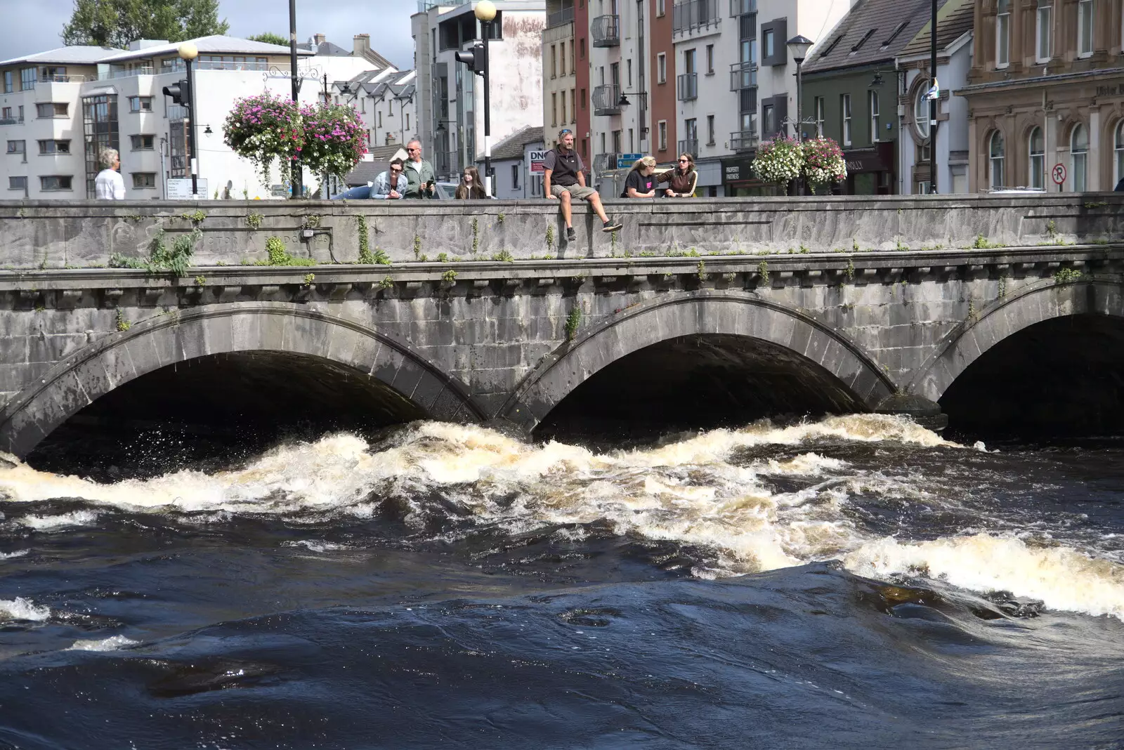 Some dude looks like he's going to jump in, from A Trip to Manorhamilton, County Leitrim, Ireland - 11th August 2021