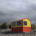 Dark clouds loom over the lifeguard hut, A Trip to Manorhamilton, County Leitrim, Ireland - 11th August 2021