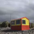 Dark clouds loom over the lifeguard hut, A Trip to Manorhamilton, County Leitrim, Ireland - 11th August 2021