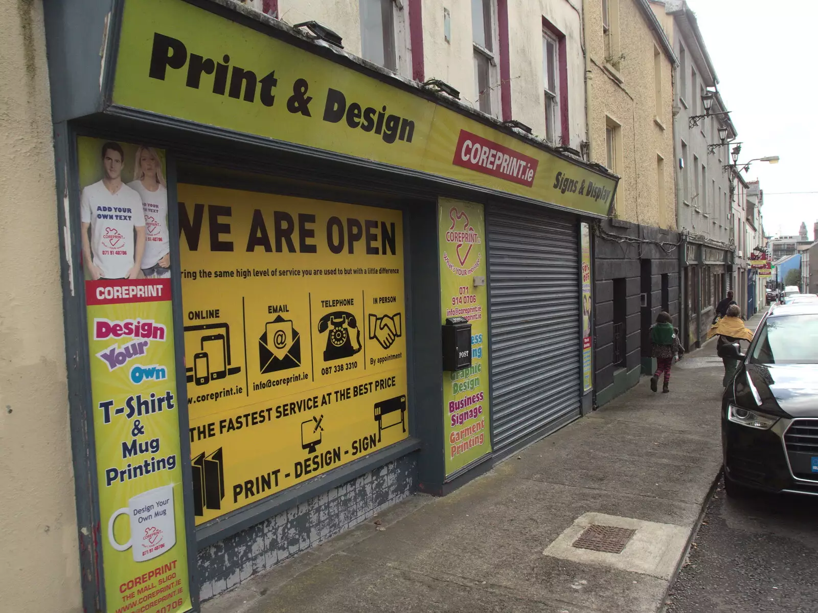 This print shop is definitely not open, from Walks Around Benbulben and Carrowmore, County Sligo, Ireland - 13th August 2021