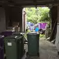 Wheelie bins in a garage, Walks Around Benbulben and Carrowmore, County Sligo, Ireland - 13th August 2021