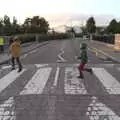 Fred and Harry do an Abbey Road in IT Sligo, Walks Around Benbulben and Carrowmore, County Sligo, Ireland - 13th August 2021