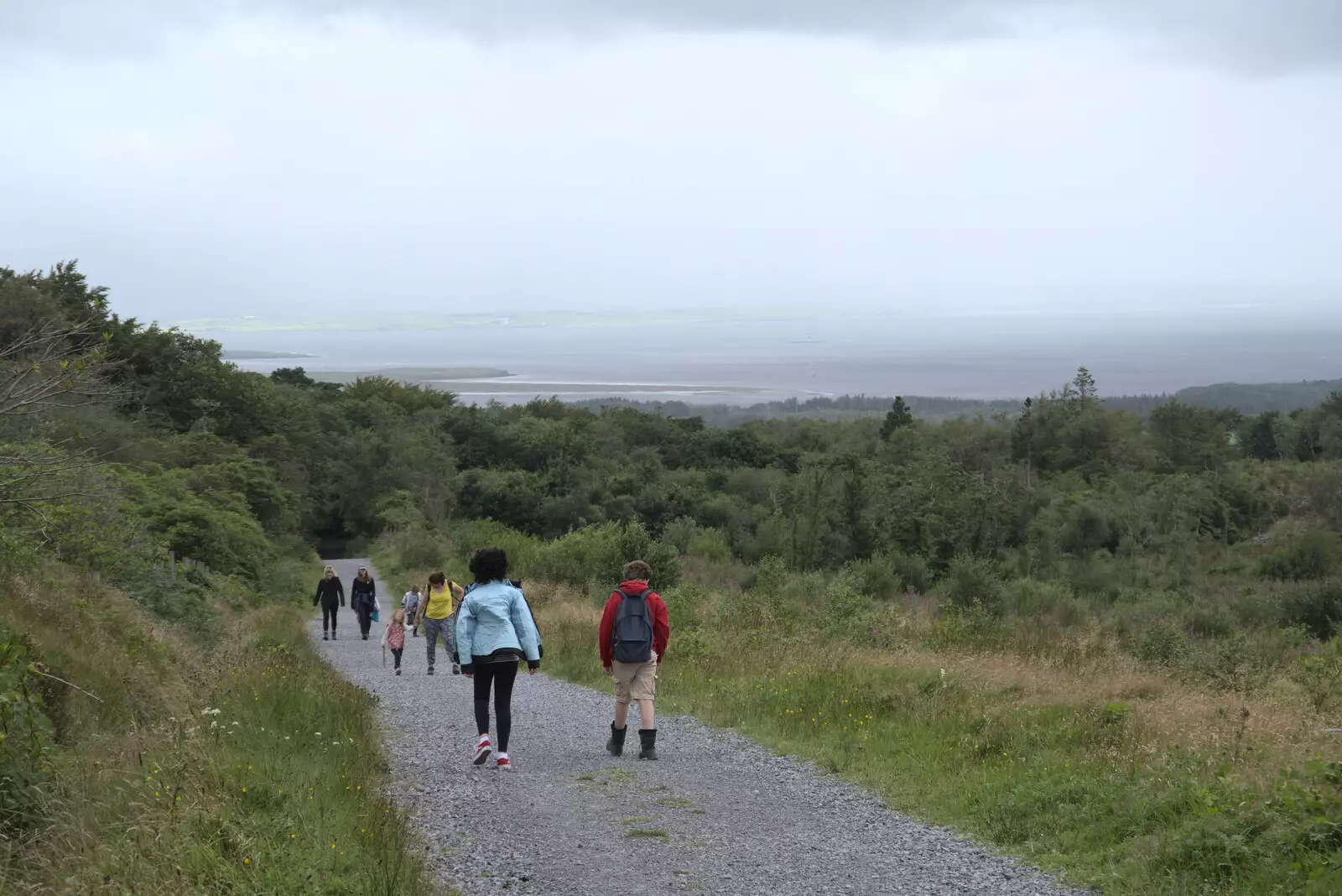 Fred and Fern on the path, from Walks Around Benbulben and Carrowmore, County Sligo, Ireland - 13th August 2021