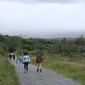 Fred and Fern on the path, Walks Around Benbulben and Carrowmore, County Sligo, Ireland - 13th August 2021