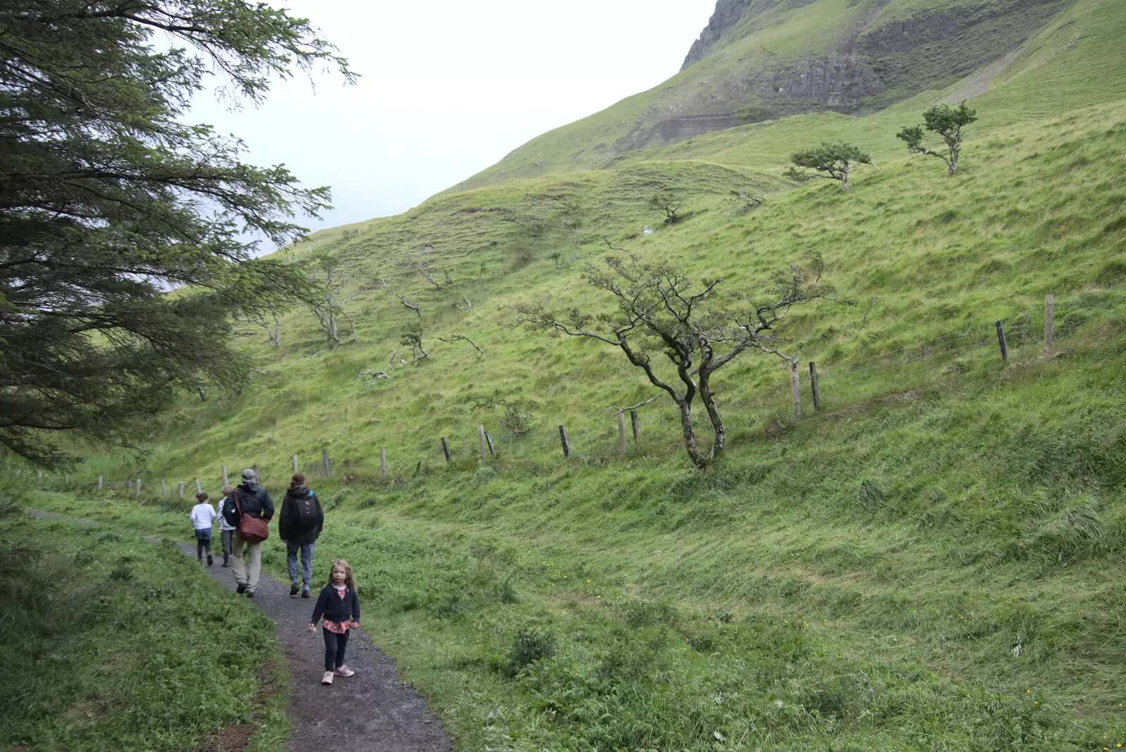 Rachel looks back along the path, from Walks Around Benbulben and Carrowmore, County Sligo, Ireland - 13th August 2021