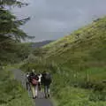 We head off into the rain, Walks Around Benbulben and Carrowmore, County Sligo, Ireland - 13th August 2021