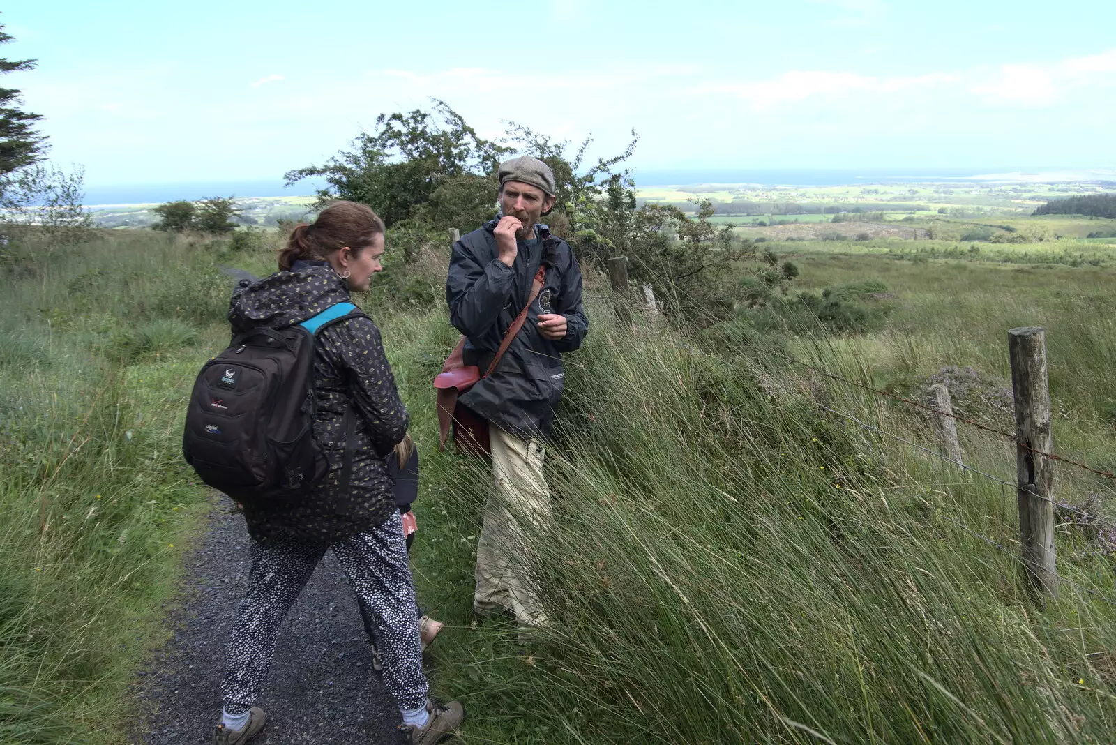 Philly finds some wild blueberries, from Walks Around Benbulben and Carrowmore, County Sligo, Ireland - 13th August 2021