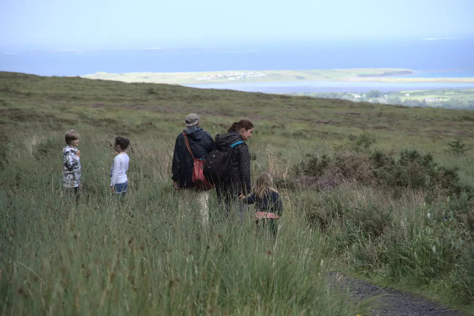 Off in the long grass, from Walks Around Benbulben and Carrowmore, County Sligo, Ireland - 13th August 2021