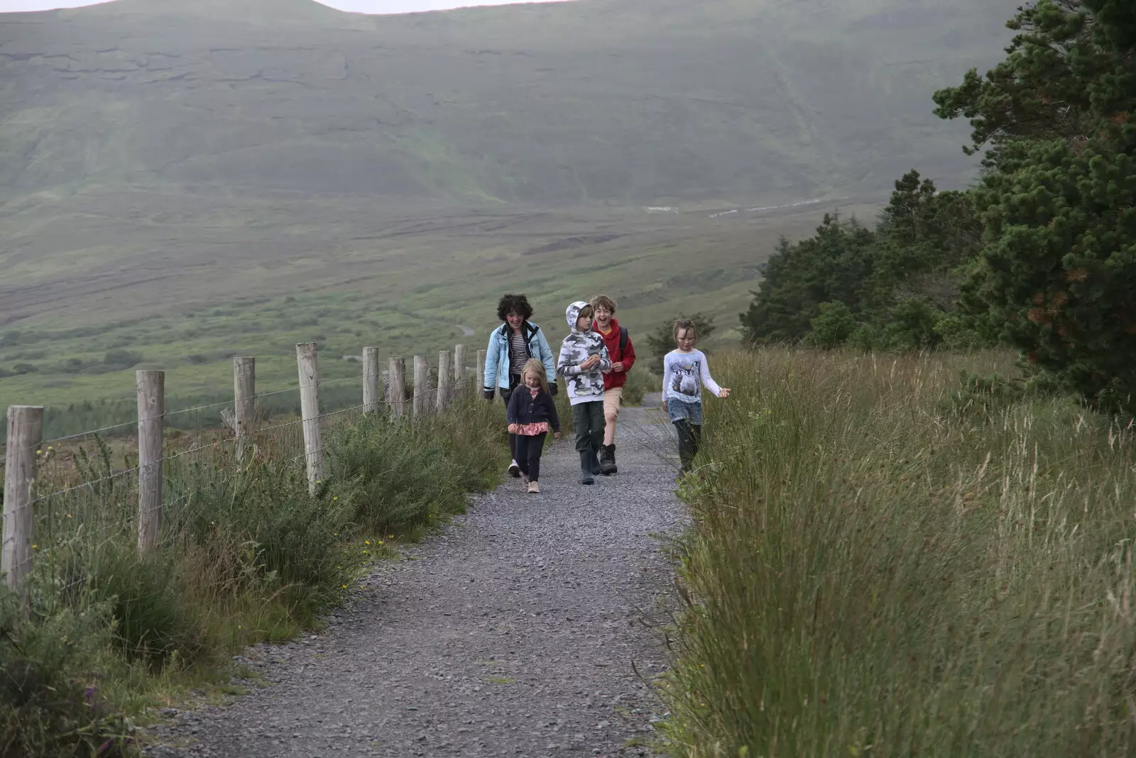 The long walk continues, from Walks Around Benbulben and Carrowmore, County Sligo, Ireland - 13th August 2021