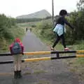 Fern walks on a barrier, Walks Around Benbulben and Carrowmore, County Sligo, Ireland - 13th August 2021