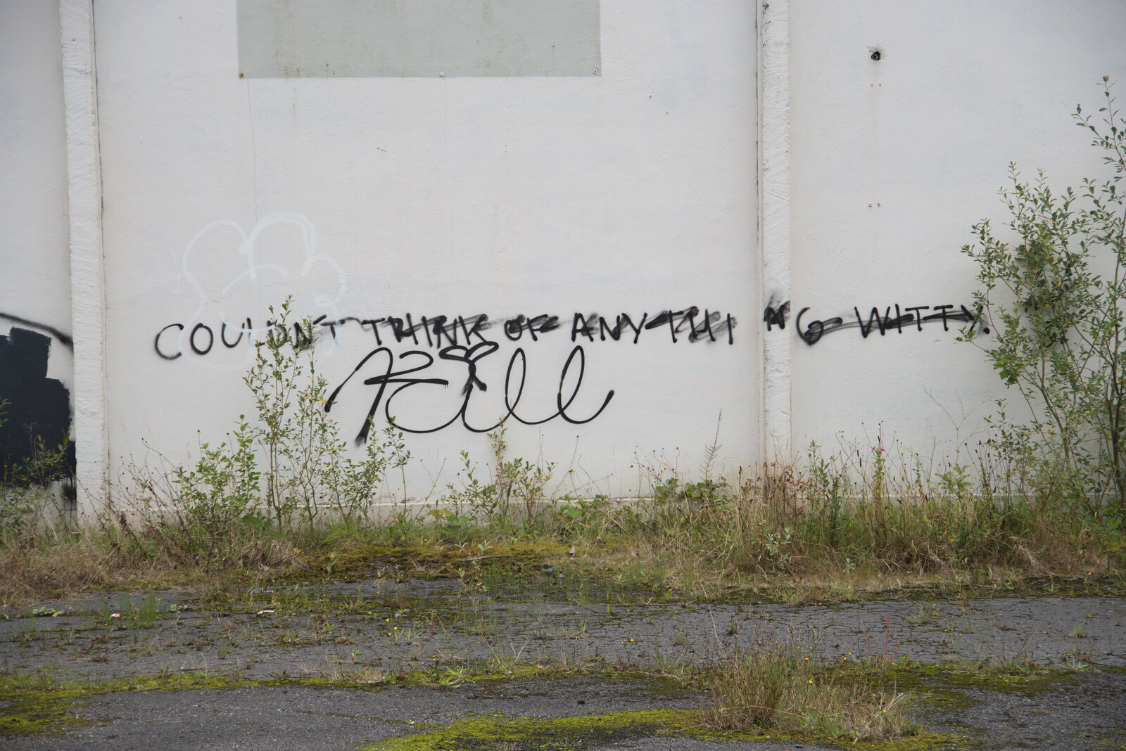 Couldn't think of anything Witty graffiti from Walks Around Benbulben and Carrowmore, County Sligo, Ireland - 13th August 2021