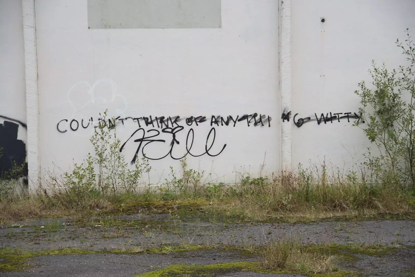 Couldn't think of anything Witty graffiti, from Walks Around Benbulben and Carrowmore, County Sligo, Ireland - 13th August 2021