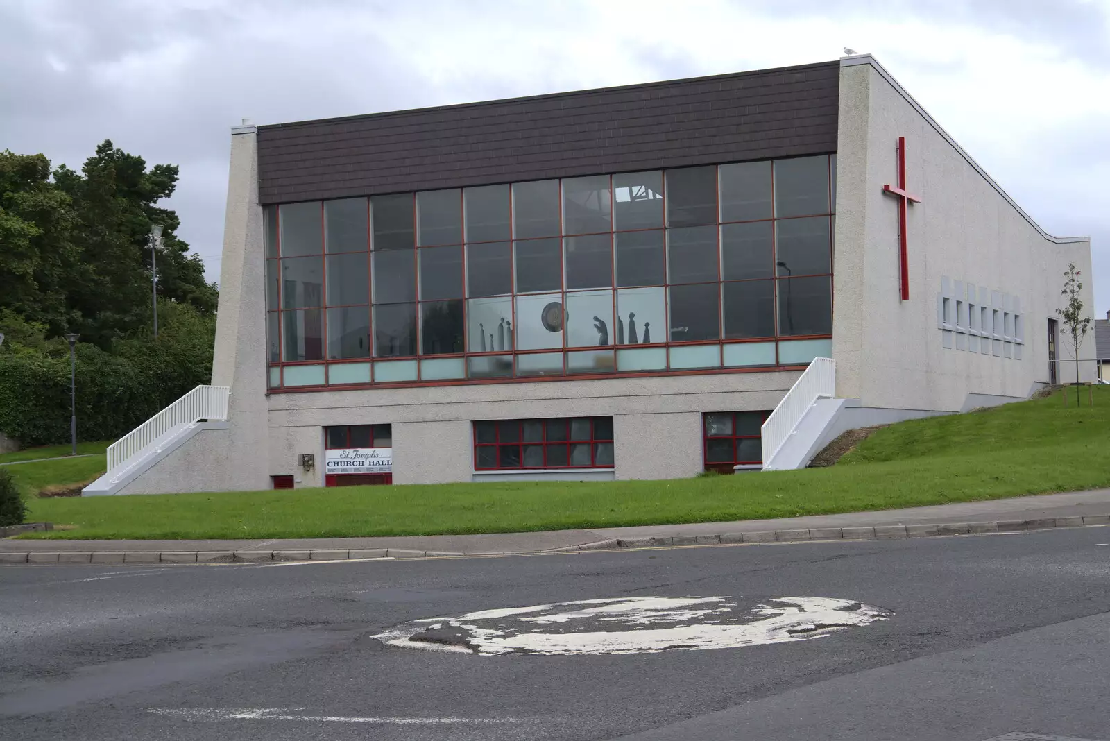 St Joseph's church hall on Avondale, from Walks Around Benbulben and Carrowmore, County Sligo, Ireland - 13th August 2021