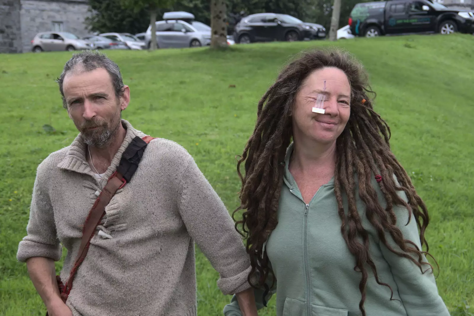 Davida comes back from cataract surgery, from Walks Around Benbulben and Carrowmore, County Sligo, Ireland - 13th August 2021