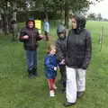 Huddling in the rain, Walks Around Benbulben and Carrowmore, County Sligo, Ireland - 13th August 2021