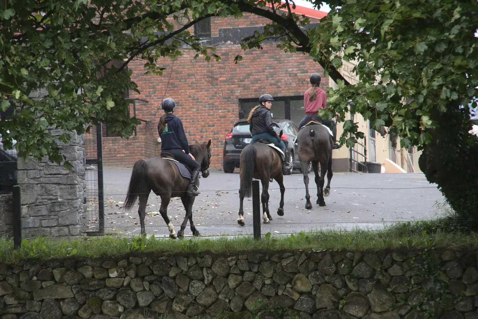 Horse riders come back from a trip, from Walks Around Benbulben and Carrowmore, County Sligo, Ireland - 13th August 2021