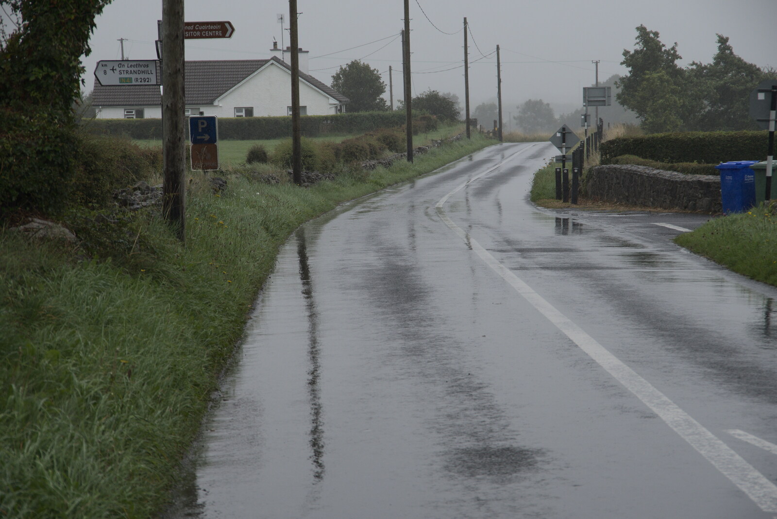 It's wet on the road to Sligo from Walks Around Benbulben and Carrowmore, County Sligo, Ireland - 13th August 2021