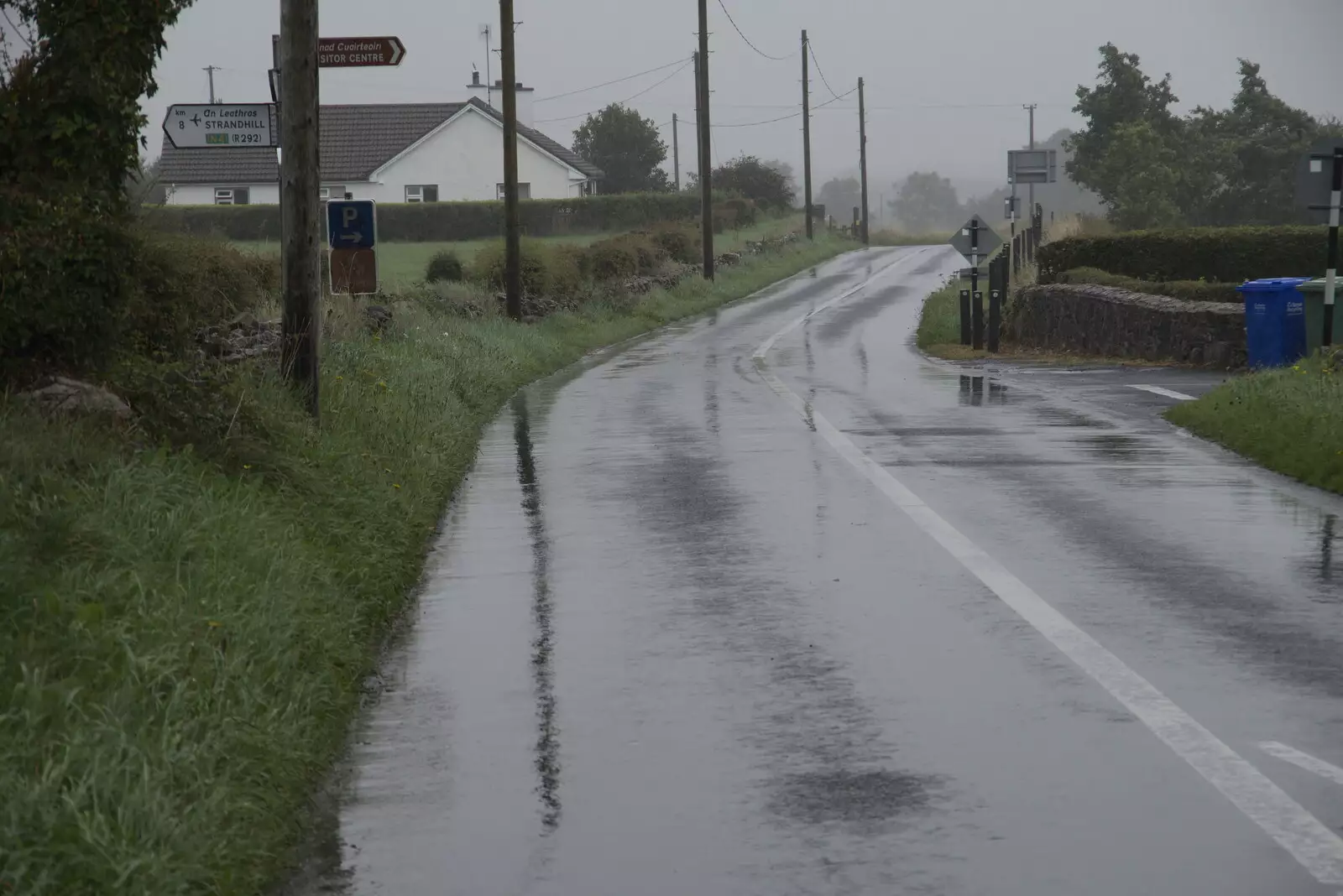 It's wet on the road to Sligo, from Walks Around Benbulben and Carrowmore, County Sligo, Ireland - 13th August 2021